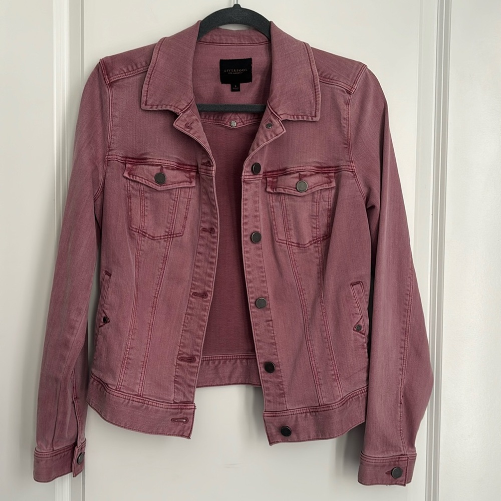 Liverpool, jean jacket in Mauve